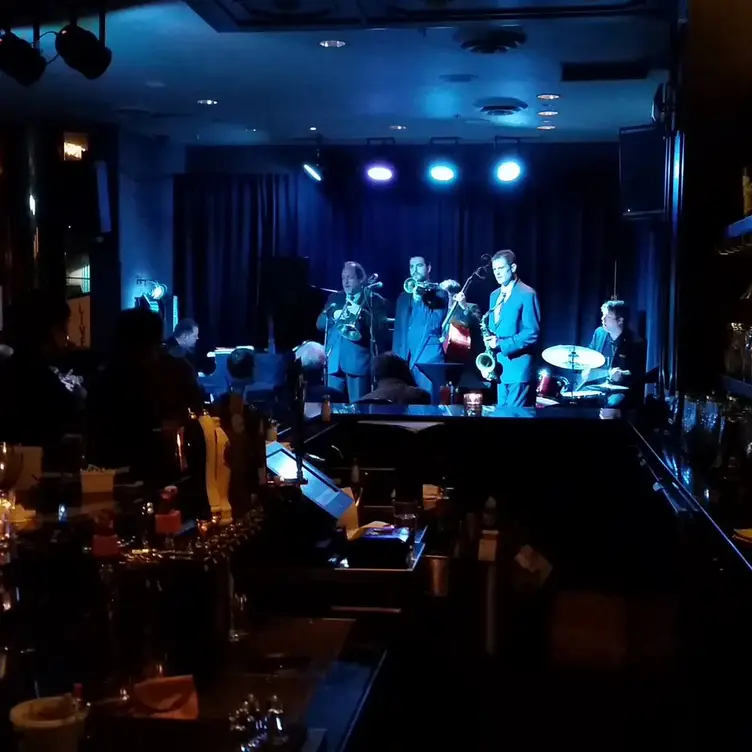 A jazz band playing at Frankie's Jazz Club, one of the best restaurants for dates in Vancouver