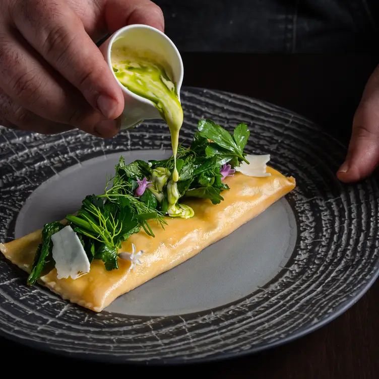 A vegetarian option plated at C | Prime, in Vancouver.