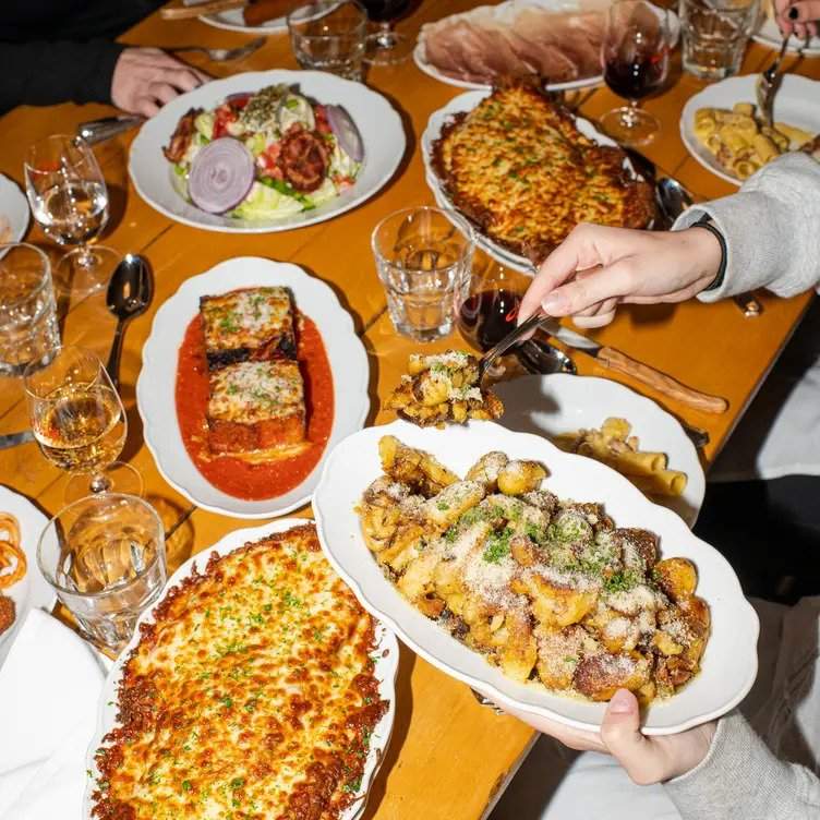 A spread of Italian dishes at Rizzo's House of Parm, a restaurant nominated for Air Canada's Best New restaurants awards