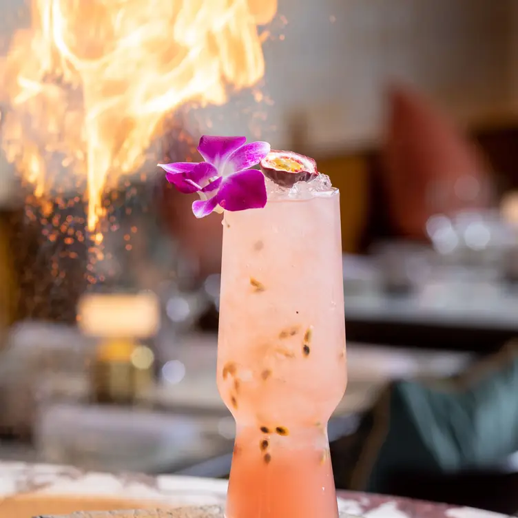 A fruity cocktail at Adrak, one of the best Indian restaurants in Toronto.