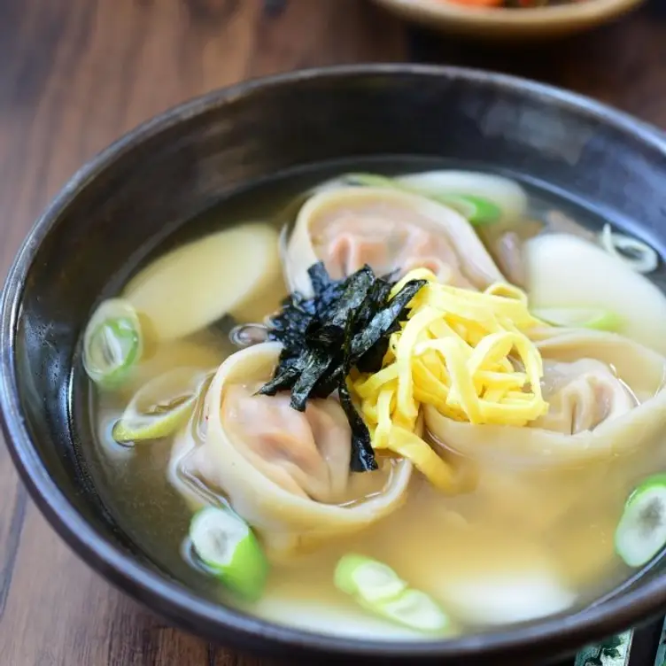 Three hot dumplings at Bo Tree Plant-Based Cuisine, one of the best vegan restaurants near Toronto.