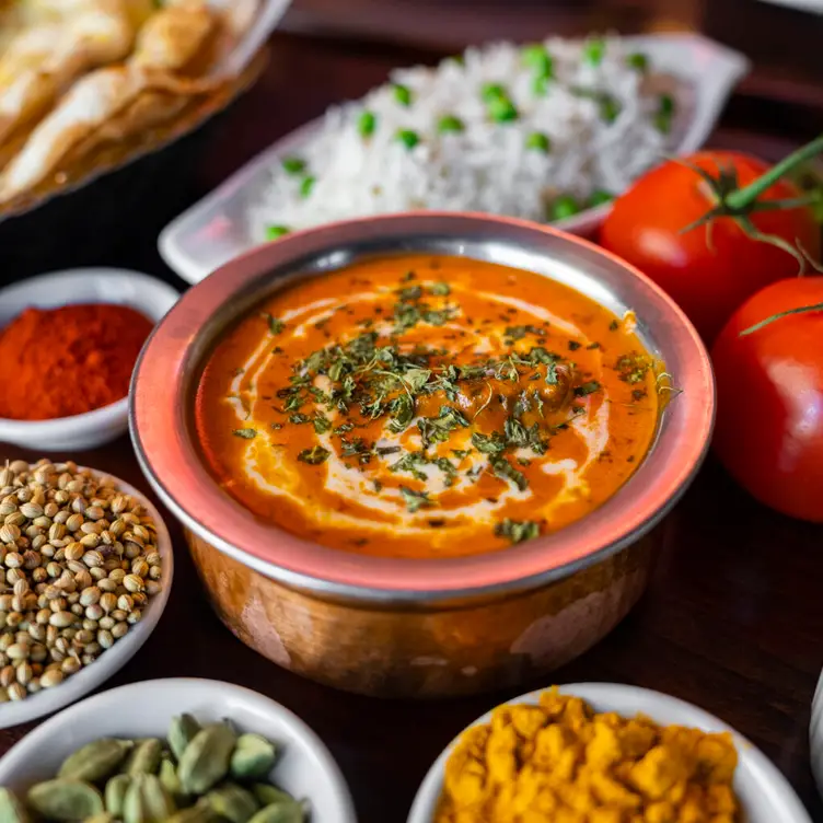 A traditional menu option with a fusion twist at the table at Ember Indian Kitchen, in Vancouver.