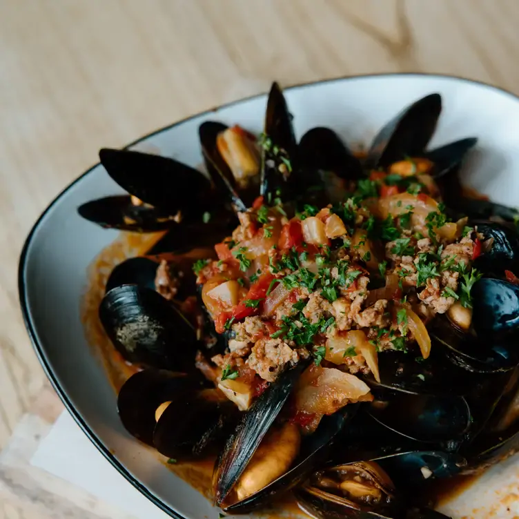 Bow and Stern’s mussels are a popular part of the ocean-inspired menu.