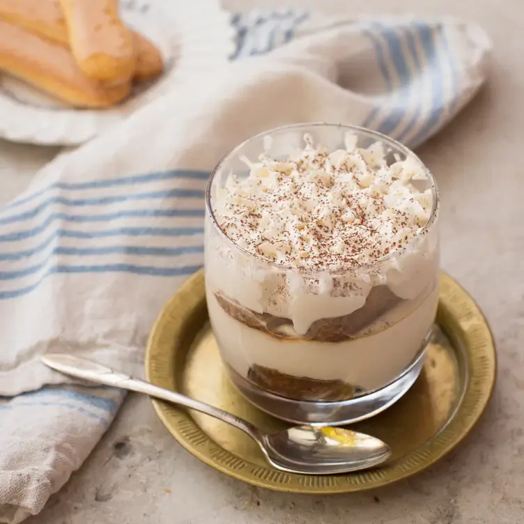 Tiramisu at Marcello Ristorante, one of the best family restaurants in Vancouver.