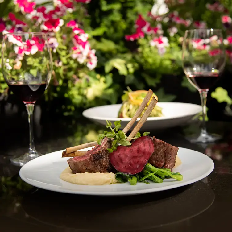 A rack of Australian lamb at BLU Ristorante, one of the best Valentine’s Day restaurants Toronto offers.