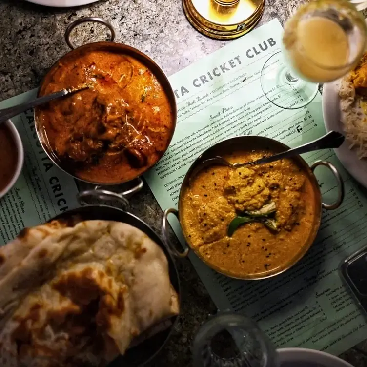 An abundant curry selection is on offer at Calcutta Cricket Club, one of the best date restaurants in Calgary.