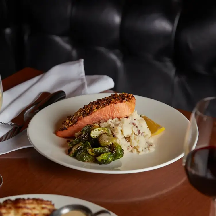 A salmon dish at The Keg Steakhouse + Bar