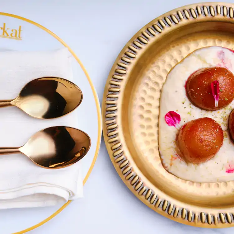 Gulab jamun sweet dessert balls at Barkat, one of the best Indian restaurants near the Harbourfront area.