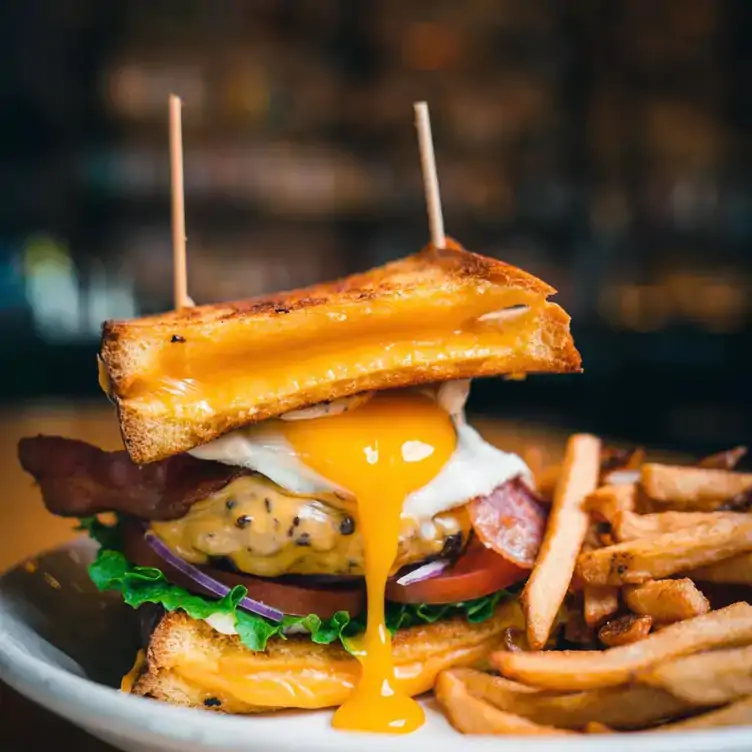 A grilled cheese sandwich at La Belle et La Boeuf in Montreal