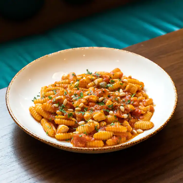 A pasta dish at Terroni Sud Forno Produzione e Spaccio in Toronto